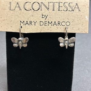 Pewter Butterfly Earrings